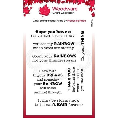Woodware Clear Singles Colourful Greetings Stamp 4in x 6in