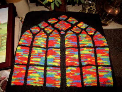 Stained glass window cushion