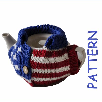 USA 2 cup Jacket cozy Tea pot warmer Independence day gift