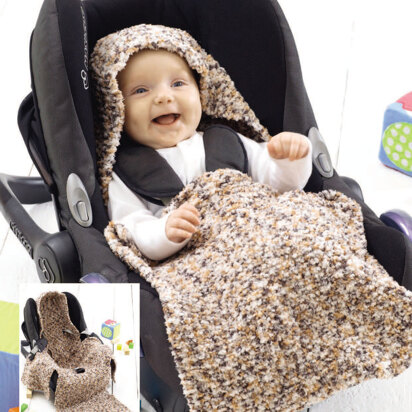 Car Seat Blanket in Sirdar Snuggly Snowflake Chunky - 4912 - Downloadable PDF