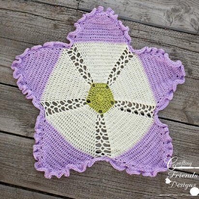 Ribbon & Lace Flower Afghan