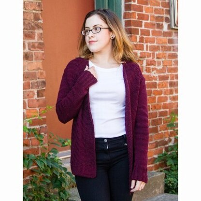 735 Valentina Cardigan - Knitting Pattern for Women in Valley Yarns Northampton 