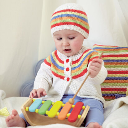 Bo Peep Playtime Yoke Cardigan and Hat in West Yorkshire Spinners - DBP0120 - Downloadable PDF