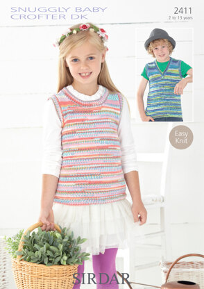 Tank Tops in Sirdar Snuggly Baby Crofter DK - 2411 - Downloadable PDF