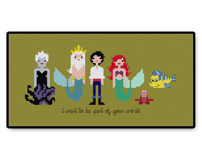 The Little Mermaid - PDF Cross Stitch Pattern