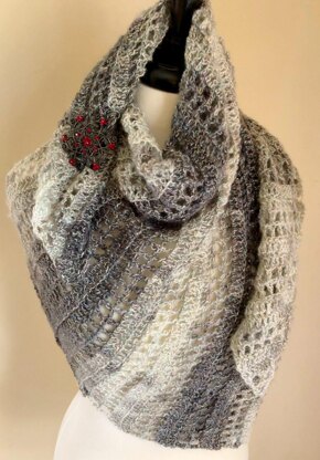 Silver Bells Crochet Shawl Wrap