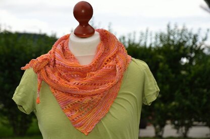 Orange Sorbet Shawl