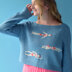Retro Swimmers Sweater - Free Knitting Pattern in Paintbox Yarns Cotton DK and Metallic DK - Free Downloadable PDF