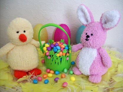 Easter Chick & Bunny Rabbit Soft Toys BB004