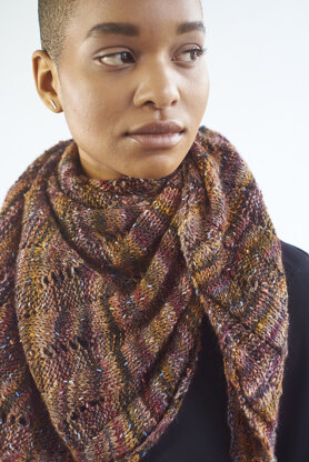 Carob Shawl in Berroco Sesame - Downloadable PDF