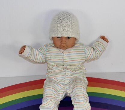 Baby Aran Swirl Beanie Hat Circular