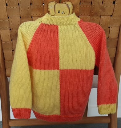 Peyton - Child’s 8ply V neck raglan jumper in two colours