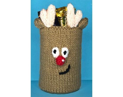 Christmas Reindeer Tin Can Cover Holder