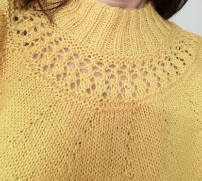 Golden Fall Top Down Sweater