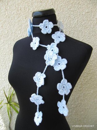 Floral Scarf Lariat