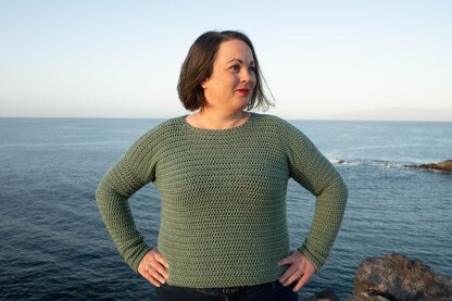 Crochet Crew Neck Sweater