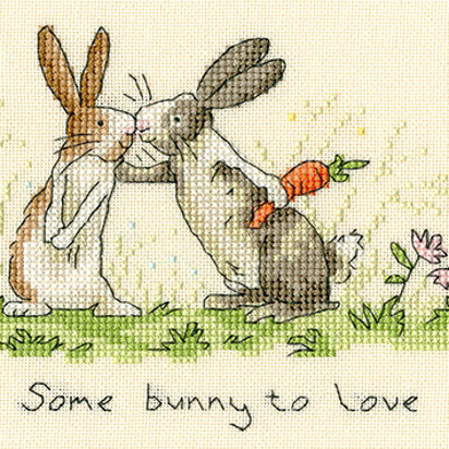 Bothy Threads Some Bunny to Love by Anita Jeram Cross Stitch Kit - 18cm x 12cm