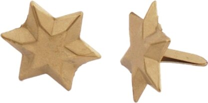 Creative Impressions Metal Paper Fasteners 50/Pkg - Brushed Gold 6-Point Star