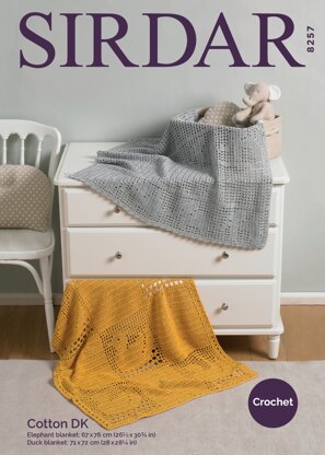 Blankets in Sirdar Cotton DK - 8257 - Downloadable PDF