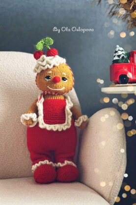 Gingerbread Man Knitting Pattern