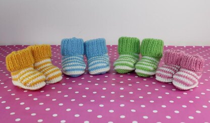 Baby Easy Stripe Booties