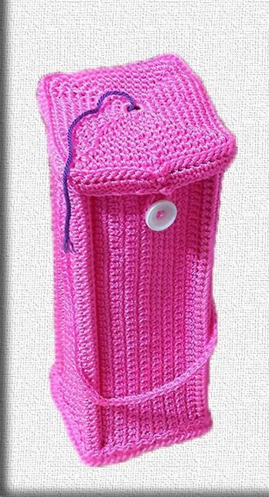 Tall Yarn Caddy Crochet pattern by Lori-Anne Ketola