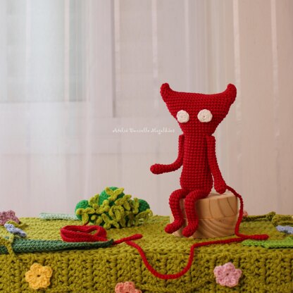 Red Yarn Spirit – Amigurumi Fanart Pattern (Digital PDF)