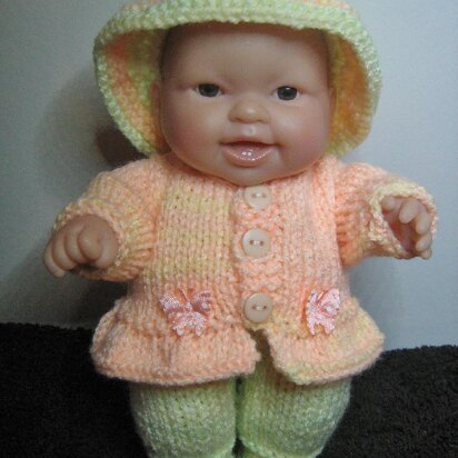 8" Berenguer Doll Frill Jacket Set