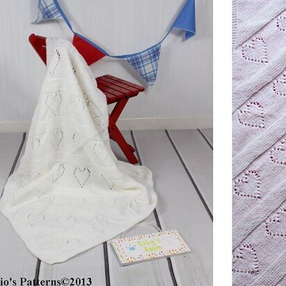 Heart Blanket Knitting Pattern #131 - knitting pattern