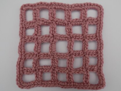 Crochet Lattice Granny Square