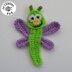Bee, Butterfly, Dragonfly & Snail Applique/Embellishment Crochet * Garden Bugs collection including free base square pattern