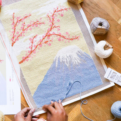 We Are Knitters Sakura Petit Point Kit - 43 x 28 cm