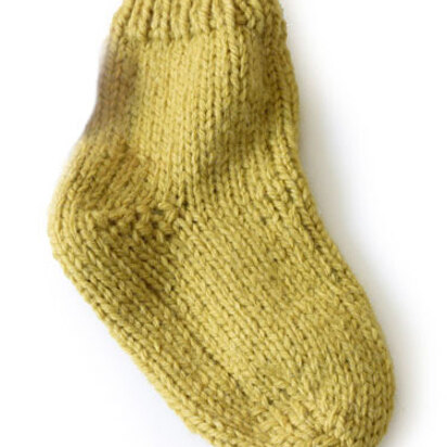 Knit Child's Solid Socks in Lion Brand Wool-Ease