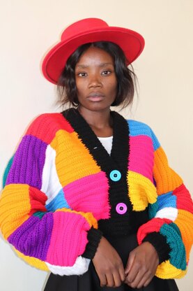 Cheerful crochet Patchwork Cardigan