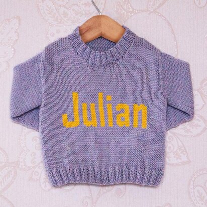 Intarsia - Julian Moniker Chart - Childrens Sweater