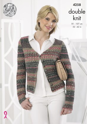 Cardigan & Top in King Cole DK - 4258 - Downloadable PDF