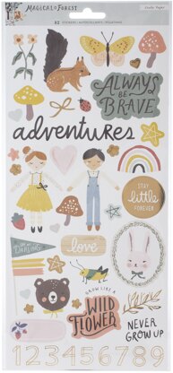 American Crafts Magical Forest Cardstock Stickers 82/Pkg - W/Copper Accents