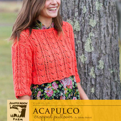 Acapulco Cropped Pullover in Juniper Moon Farm Cumulus - J31-05 - Downloadable PDF