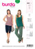 Burda Style Misses' Top with Rounded Neckline – Singe or Double Layer B6231 - Paper Pattern, Size 8-18