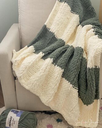 Easy Peasy Knit Throw Pattern