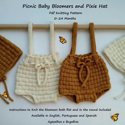 Picnic Baby Bloomers and Pixie Hat | 0-24 months