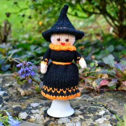 Judy the Witch Egg Cosy Knitting Pattern - Doll Knitting Pattern