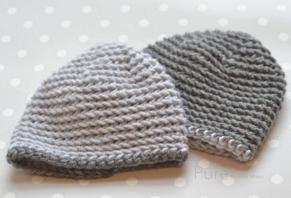 Simple Crochet Baby Beanie 'Gray'