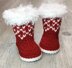 Christmas Baby Booties Crochet Pattern