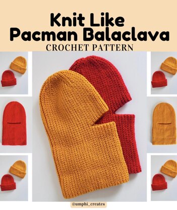 Knit Like Pacman Balaclava-Beanie