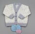 Lennon V neck cardigan baby kitting pattern 0-12mths