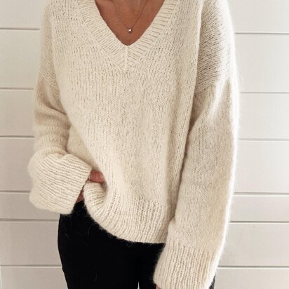 Home Sweater V Neck - knitting pattern