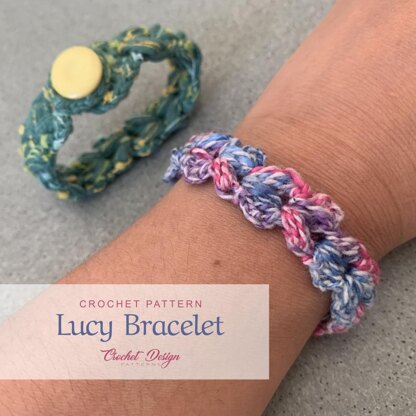 Crochet Lucy bracelet crochet pdf pattern for beginners / Crochet Cuff boho style