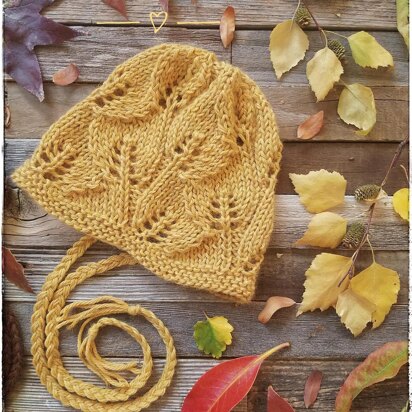 Fall Leafs Lace Bonnet