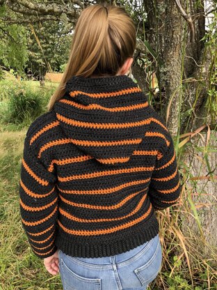 Cozy Campfire Striped Hoodie